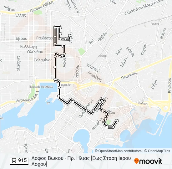 915 Bus Line Map