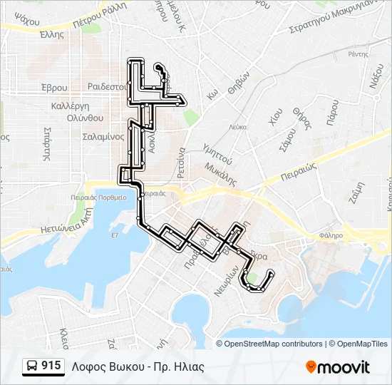 915 Bus Line Map