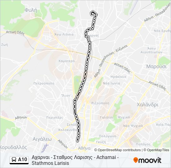 Α10 bus Line Map