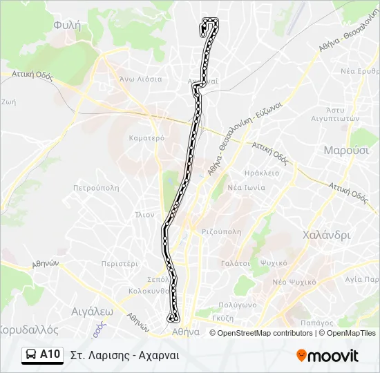 Α10 Bus Line Map