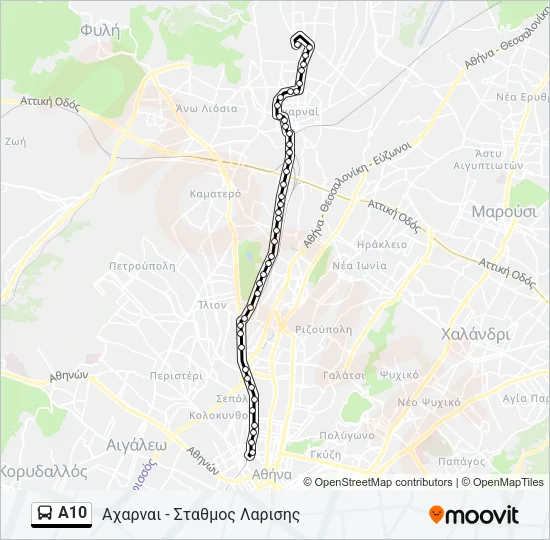 Α10 Bus Line Map