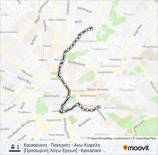 2 Trolleybus Line Map