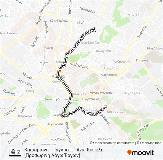 2 Trolleybus Line Map