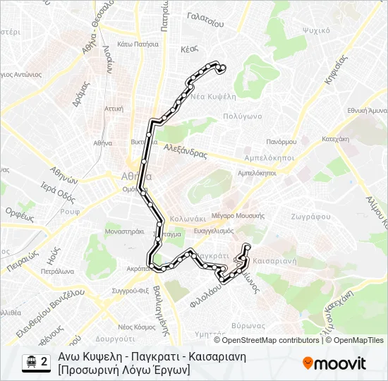 2 Trolleybus Line Map