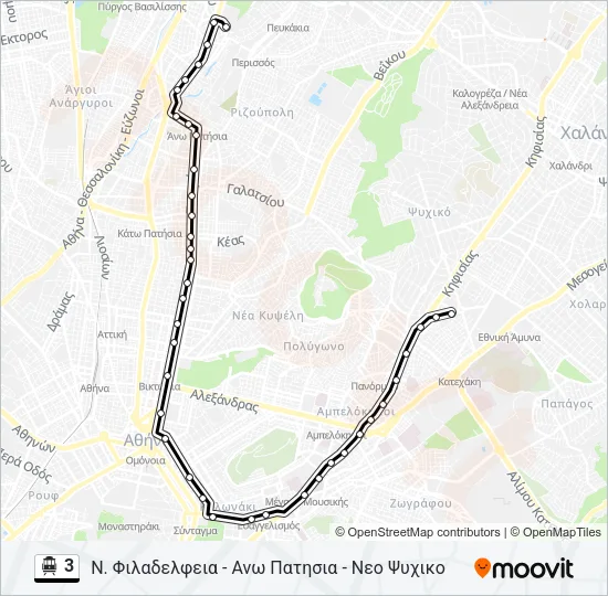 3 Trolleybus Line Map