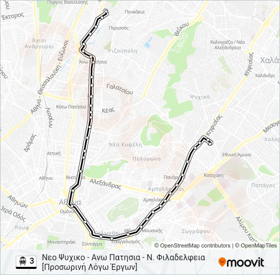 3 Trolleybus Line Map