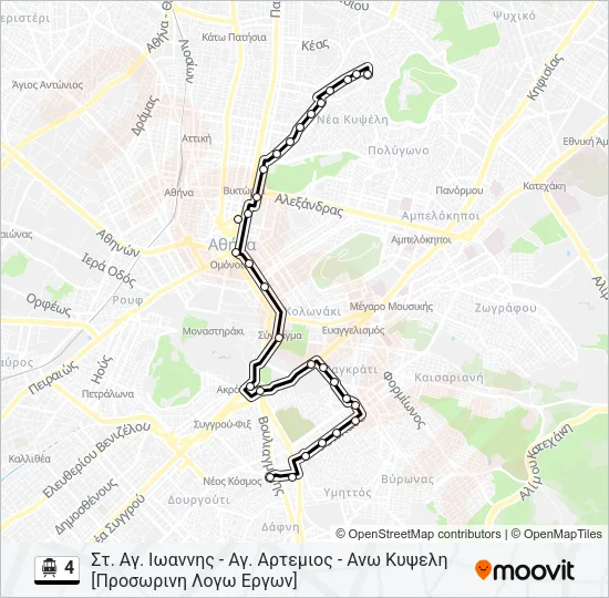 4 Trolleybus Line Map