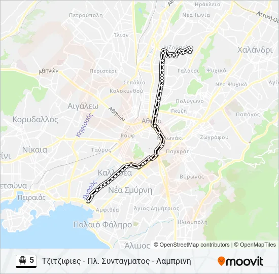 5 Trolleybus Line Map