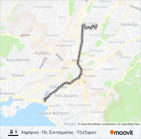 5 Trolleybus Line Map