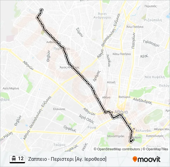 12 Trolleybus Line Map