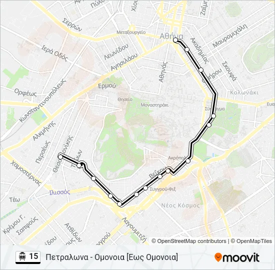 15 Trolleybus Line Map