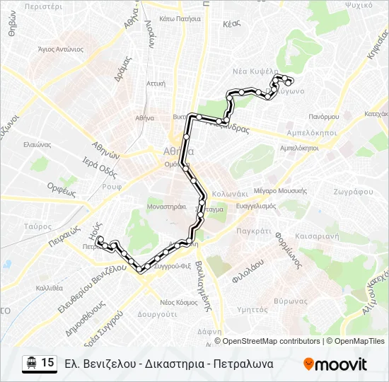15 Trolleybus Line Map