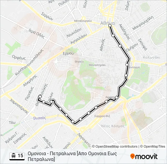 15 Trolleybus Line Map