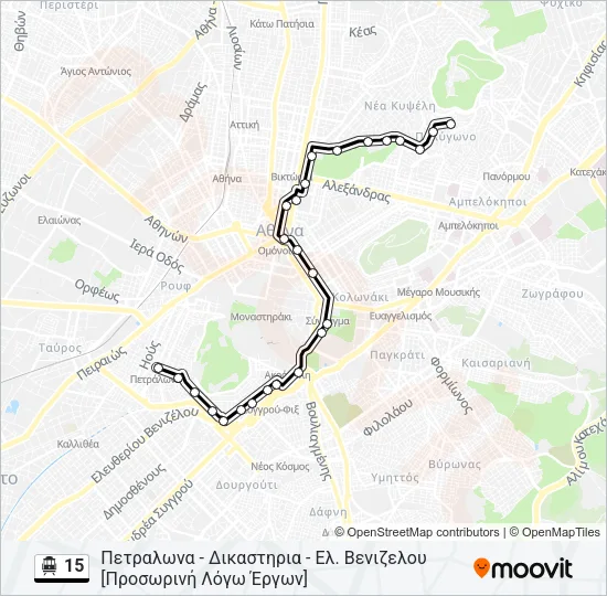 15 Trolleybus Line Map