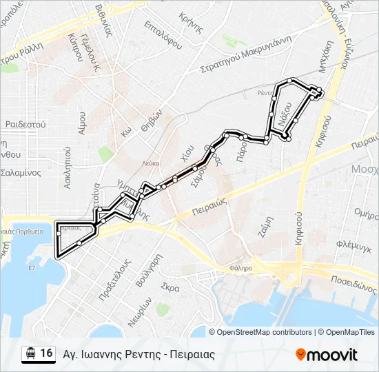 16 Trolleybus Line Map