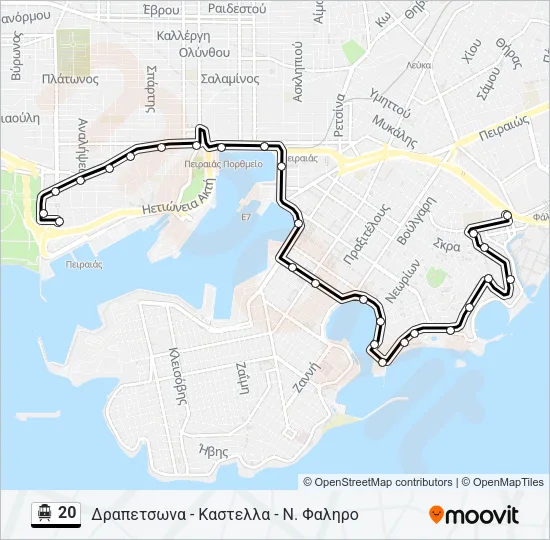 20 Trolleybus Line Map