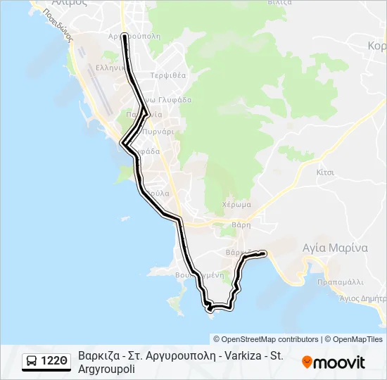 122Θ Bus Line Map