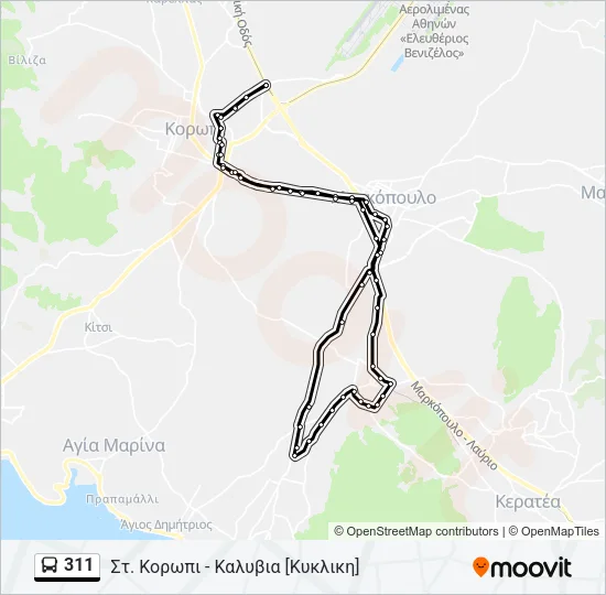 311 Bus Line Map