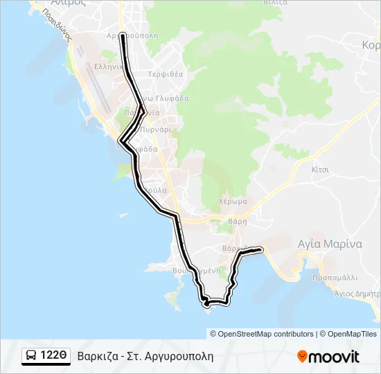 122Θ Bus Line Map