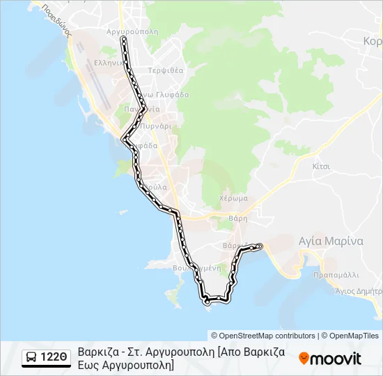 122Θ Bus Line Map