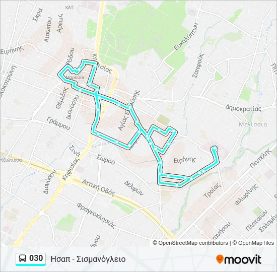 030 Bus Line Map