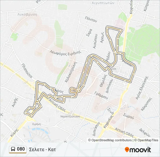 080 Bus Line Map