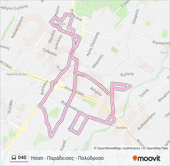 040 Bus Line Map