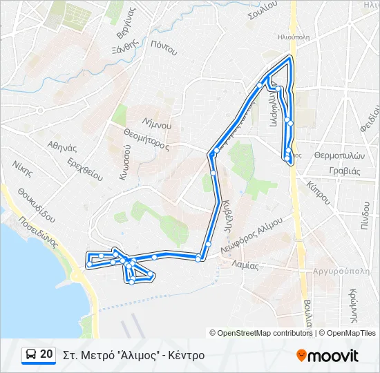 20 Bus Line Map