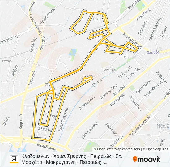 Δ.Σ ΜΟΣΧ.-ΤΑΎΡΟΥ Bus Line Map