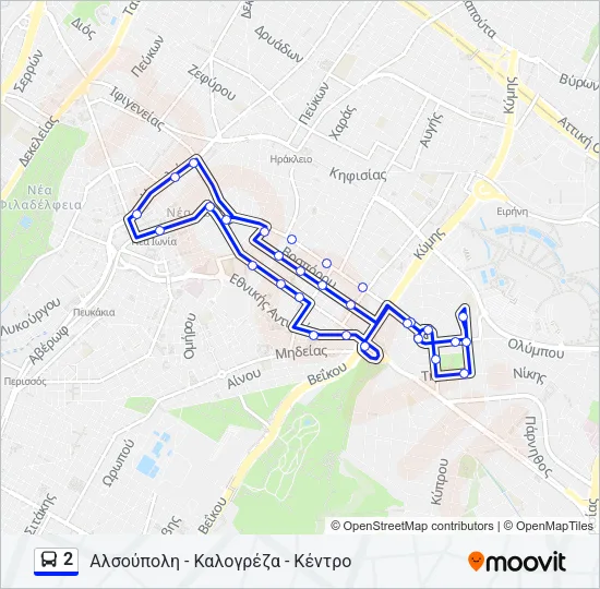 2 Bus Line Map