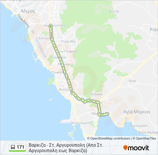 171 bus Line Map