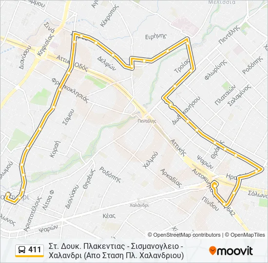 411  Line Map