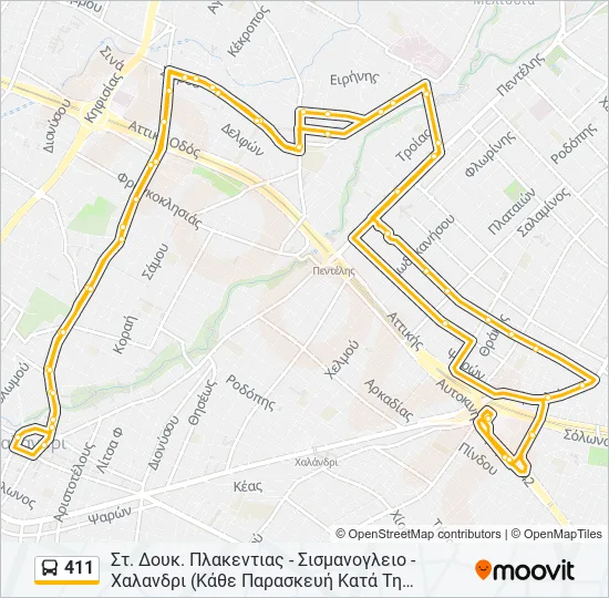 411  Line Map