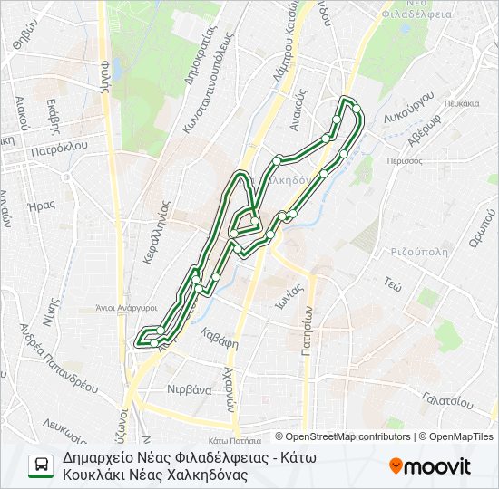ΓΡΑΜΜΉ Β bus Line Map