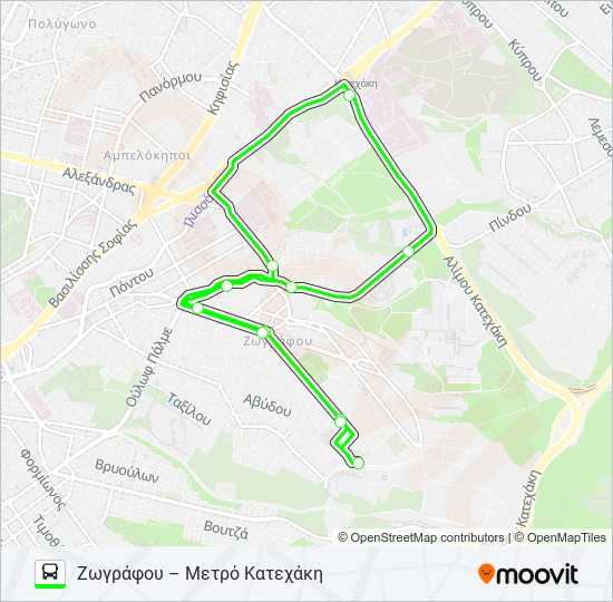 Χάρτης Γραμμής Δ.Σ ΖΩΓΡΆΦΟΥ λεωφορείο
