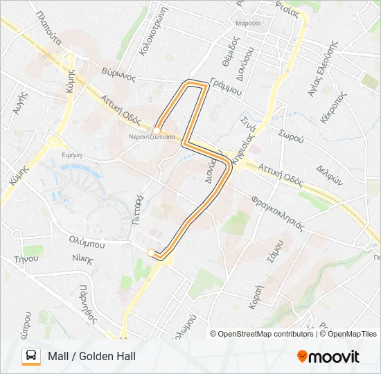 MALL / GOLDEN Bus Line Map