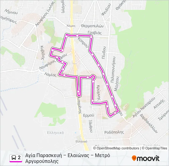 2 Bus Line Map