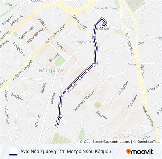 ΑΝΩ ΓΡΑΜΜΉ 1 bus Line Map