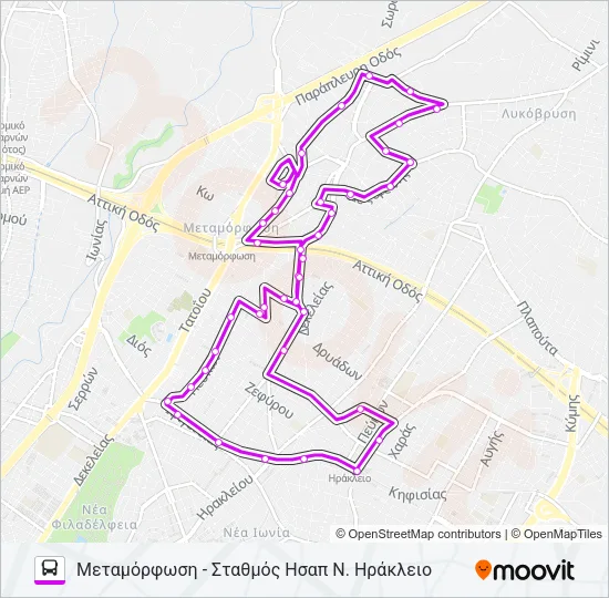ΔΡΟΜΟΛΌΓΙΟ ΝΟ1 Bus Line Map