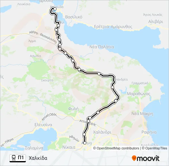 Π1 Train Line Map