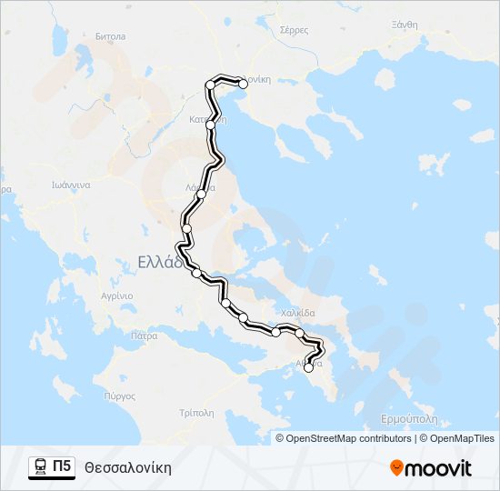 Π5 train Line Map