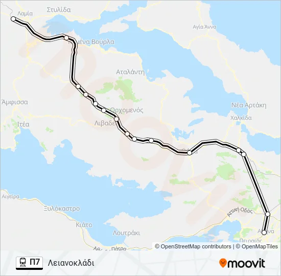 Π7 Train Line Map