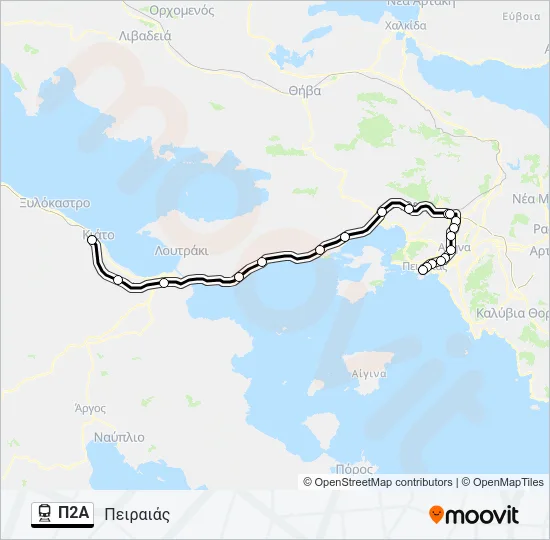 Π2Α Train Line Map