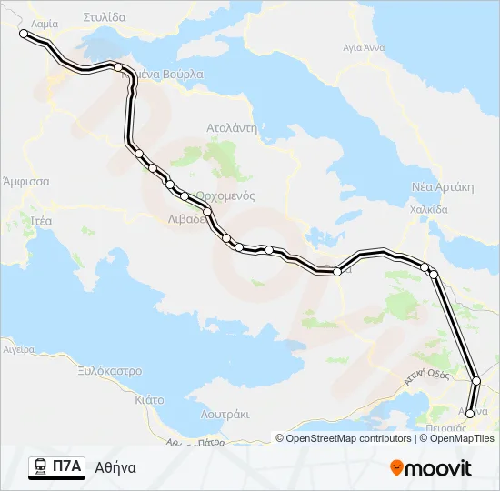 Π7Α Train Line Map