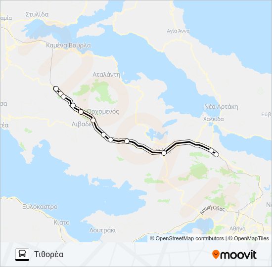 ΟΙΝΌΗ - ΤΙΘΟΡΈΑ bus Line Map