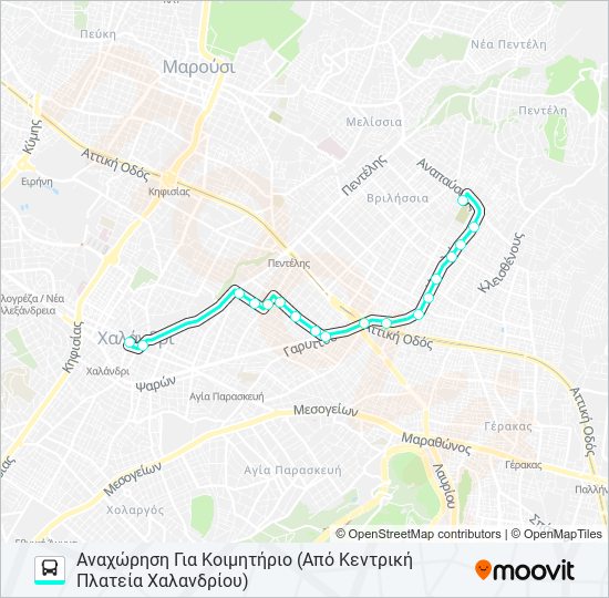 ΓΡΑΜΜΉ O bus Line Map