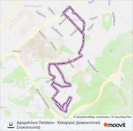 ΠΑΠ - ΧΟΛ bus Line Map