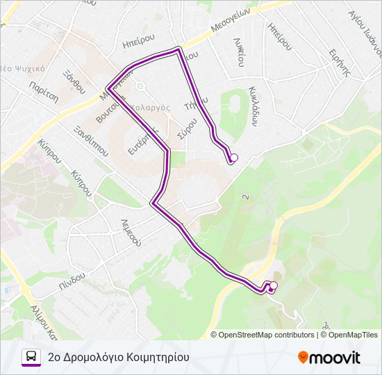 ΠΑΠ - ΧΟΛ bus Line Map