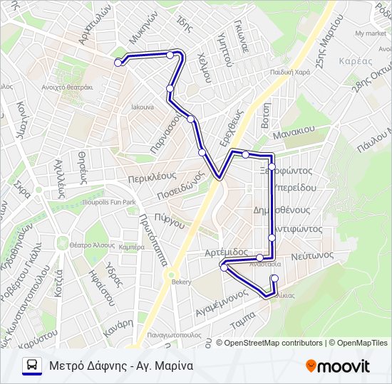 Χάρτης Γραμμής ΓΡΑΜΜΉ 2 λεωφορείο