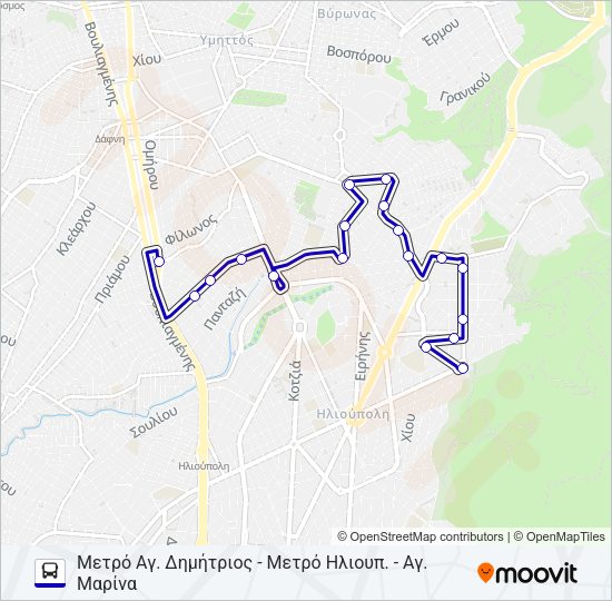 Χάρτης Γραμμής ΓΡΑΜΜΉ 2 λεωφορείο